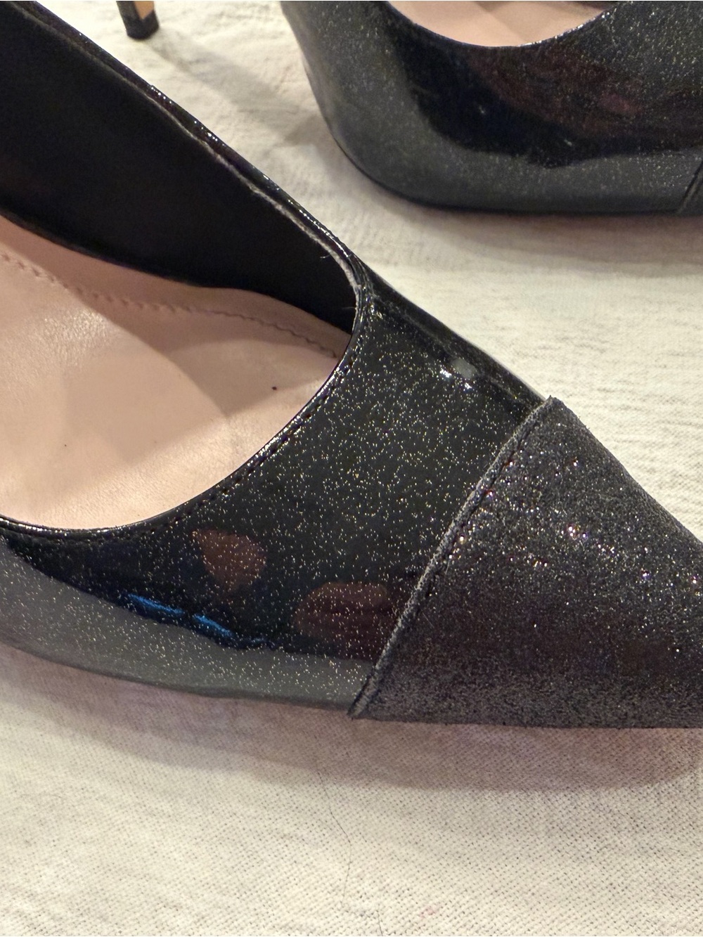 Vince Camuto Black Pointed Toe Slingback Pumps - Picture 2 of 10